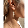 Moonstone earrings Luna rainbow moonstone and pearl bridal