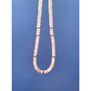 Morganite and gold filled silver beaded necklace classic