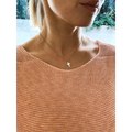 Mother of pearl cross on the gold plated 925 silver chain 40