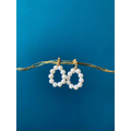Natural fresh water pearl drop earrings gold vermeil studs