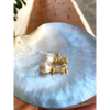 Natural kasumi pearls and gold vermeil stud earrings