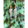 Pastel morganite cluster earrings multi beryl aquamarine