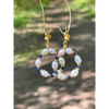 Pearl and sodalite hoop earrings pearl hoops sodalite