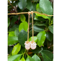 Pearl drop earrings pearl chain dangle earrings