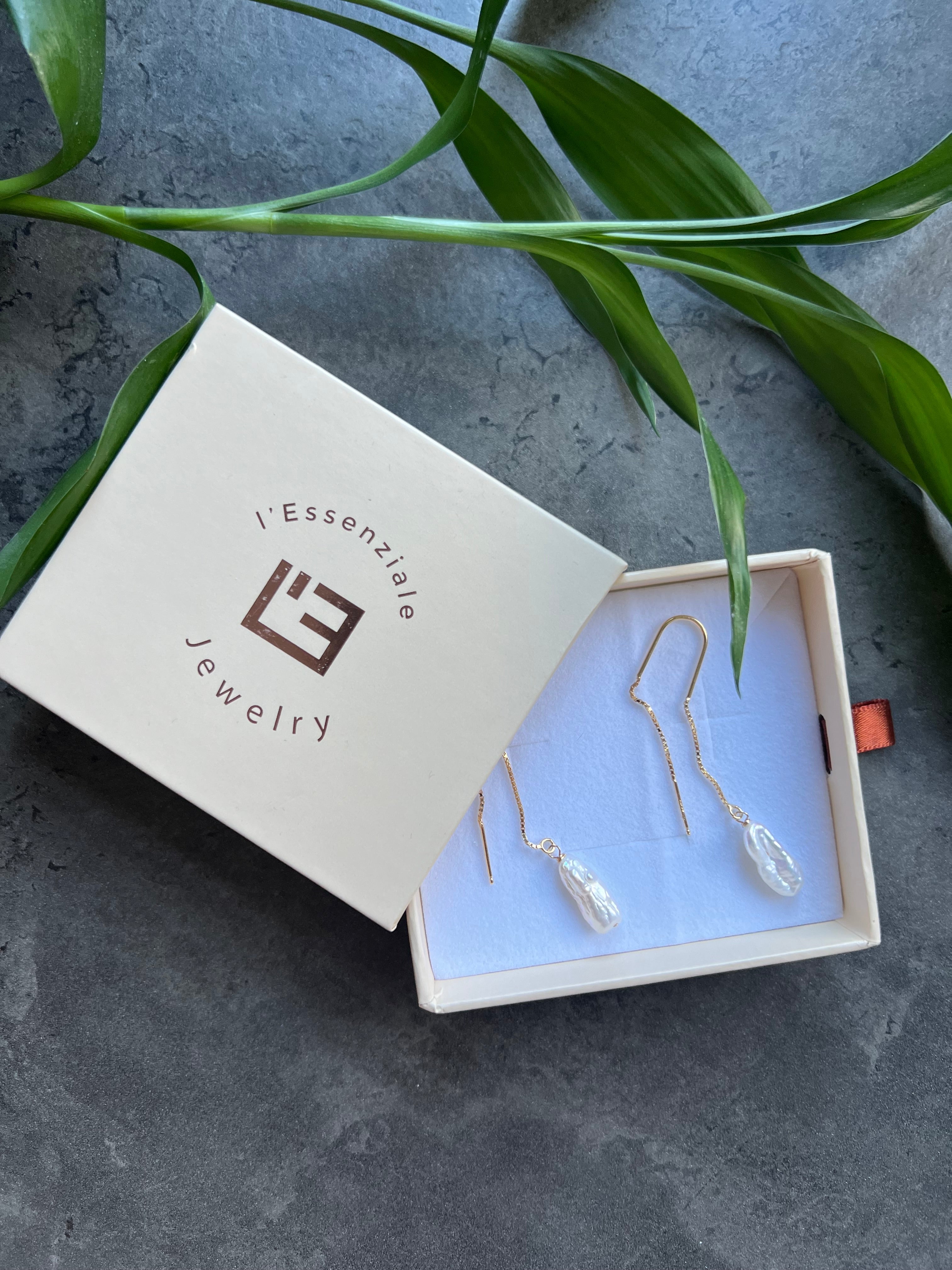 Pearl Threader Earrings Las Chapas Dangle & Drop Earrings