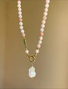 Pink Peruvian Opal Necklace Manilva Beaded Necklaces