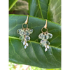 Prasiolite earrings green amethyst cluster earrings green