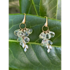 Prasiolite earrings green amethyst cluster earrings green