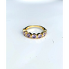 Purple zircon and gold plated 925 silver ring purple