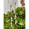 Rainbow moonstone cascade earrings moonstone long dangle