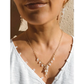 Rainbow moonstone drop necklace Luna bridal jewelry