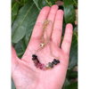 Rainbow tourmaline briolettes necklace gold plated silver