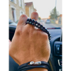 Real black pearl stretch bracelet for men Beaded Bracelets
