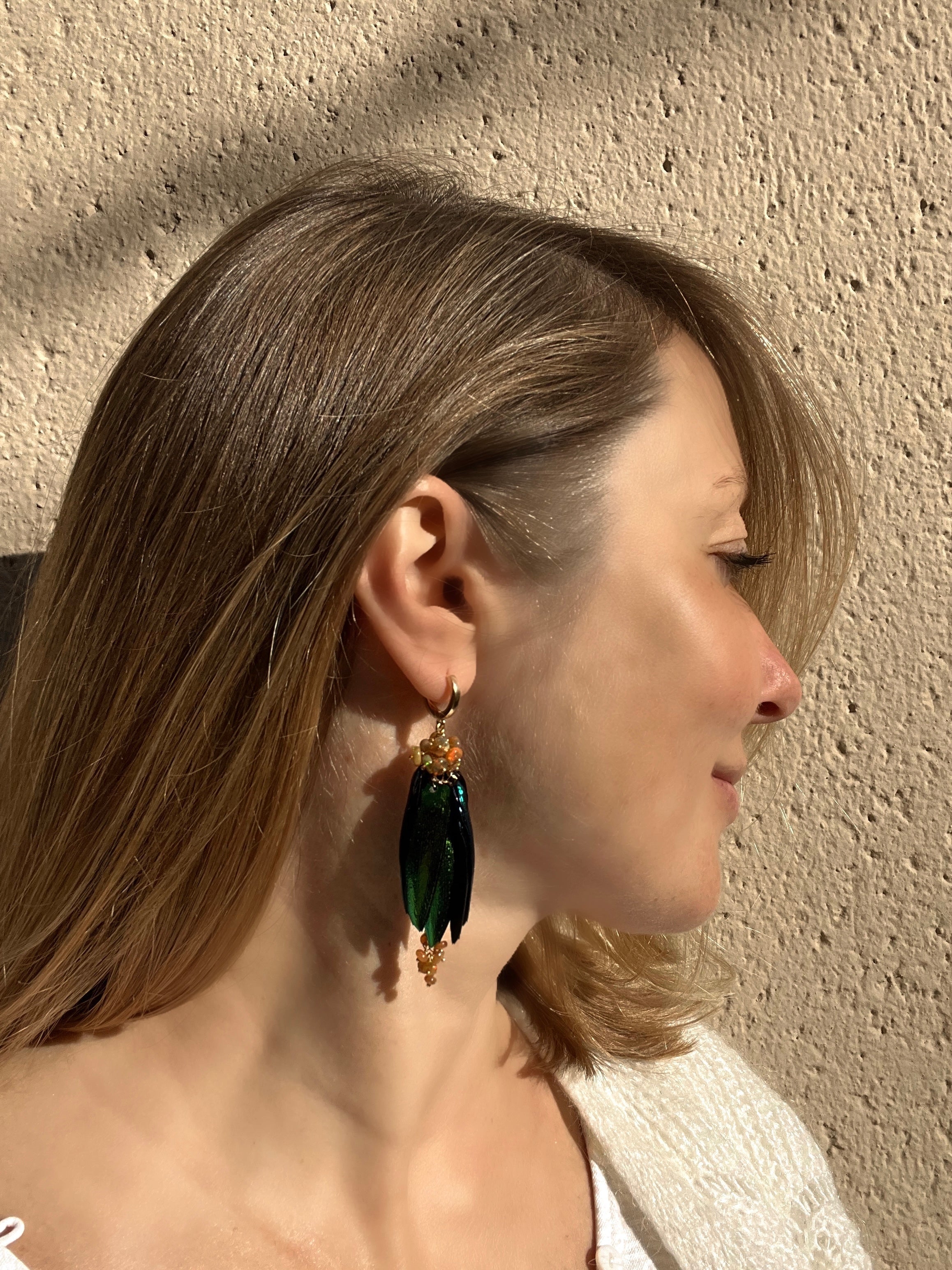 Scarab Earrings Tropica Dangle & Drop Earrings