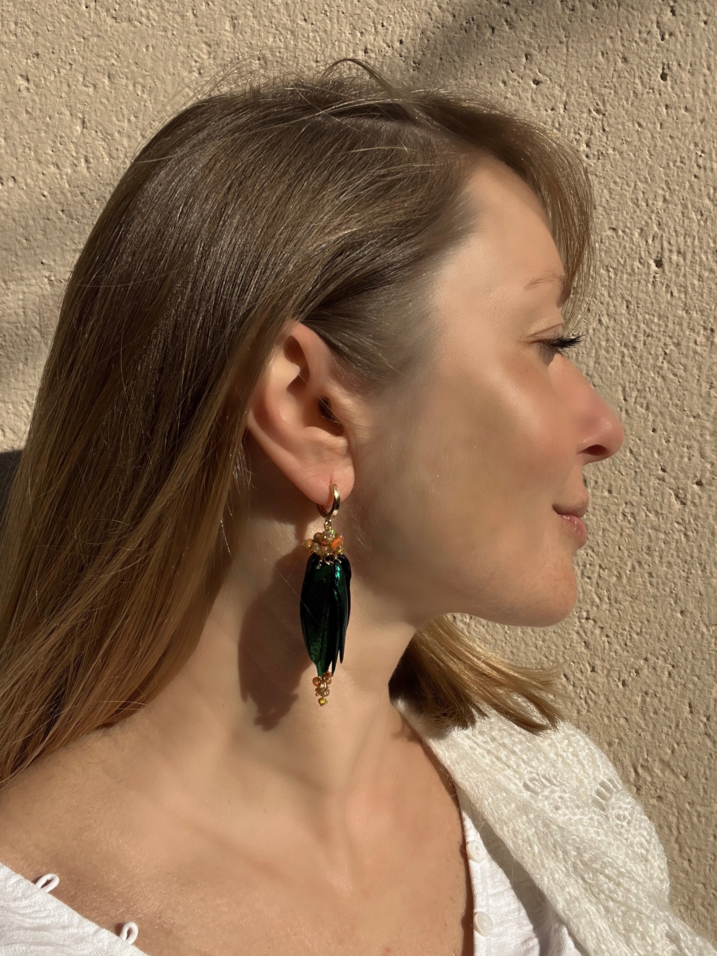 Scarab Earrings Tropica Dangle & Drop Earrings