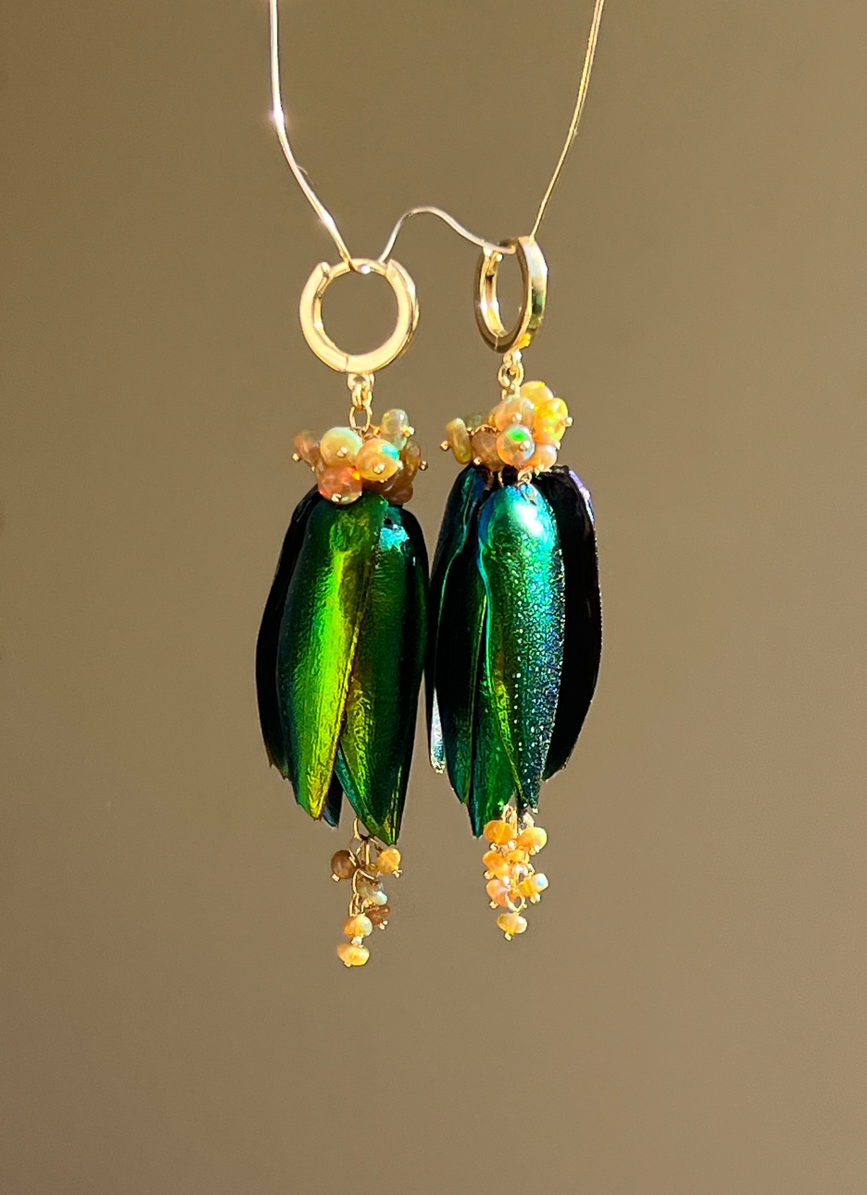 Scarab Earrings Tropica Dangle & Drop Earrings