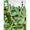 Tourmaline briolette necklace chain gold plated silver