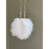 White feather and pearl earrings fresh water pearl long drop